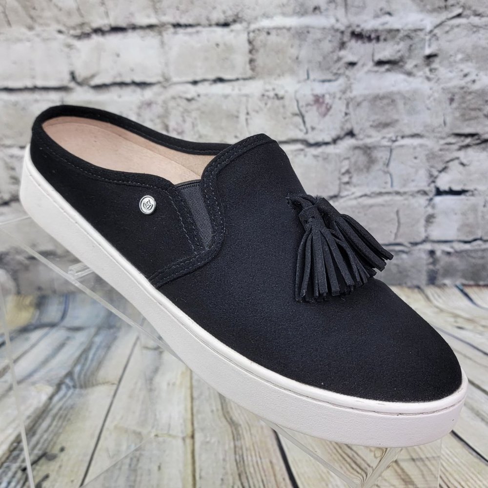 Spenco Celine Slide Slip On Sneakers Women's 7.5 Black Orthotic Comfort Shoes‎